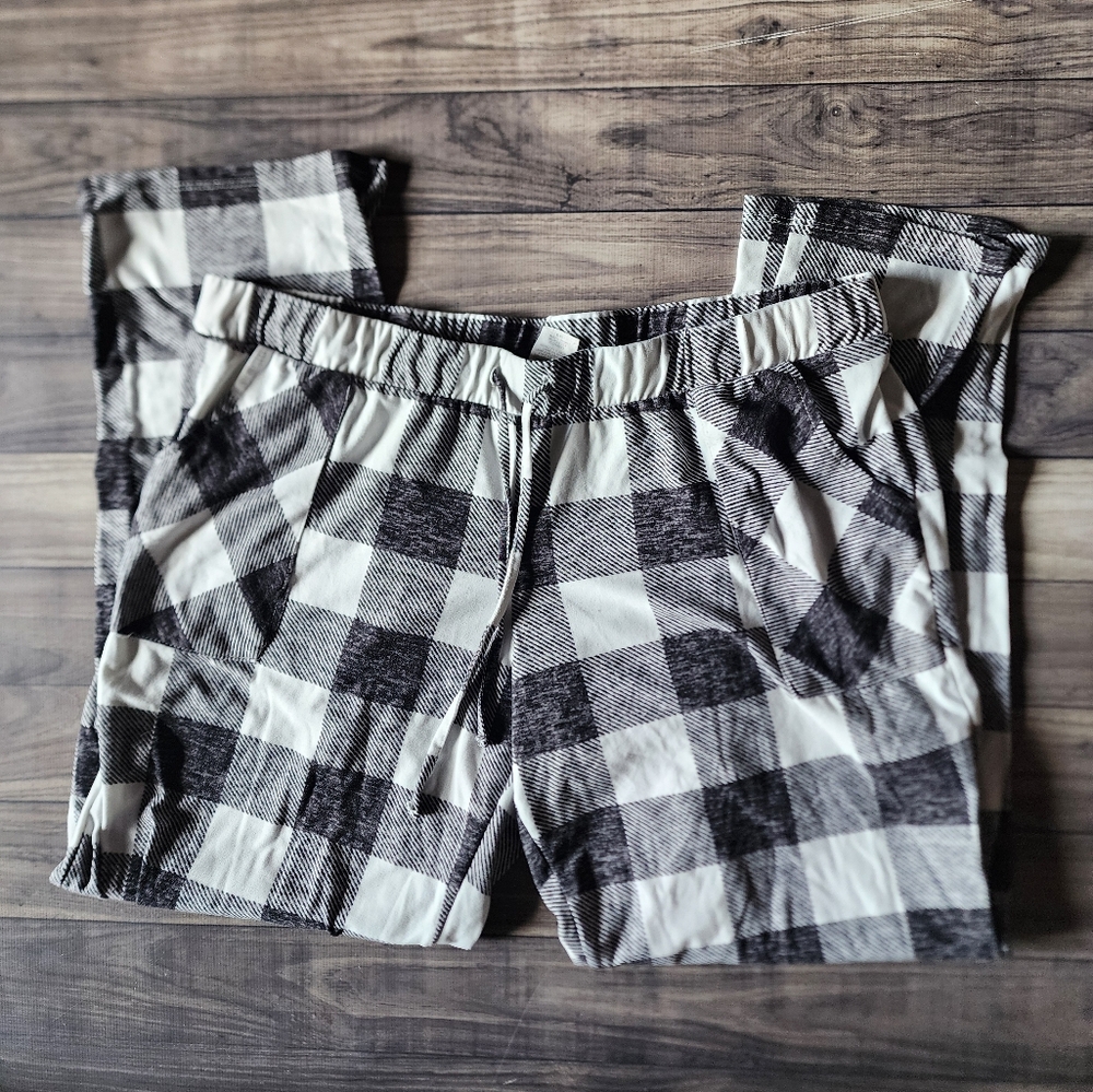 Lucky Brand black/white checkered pj pants
